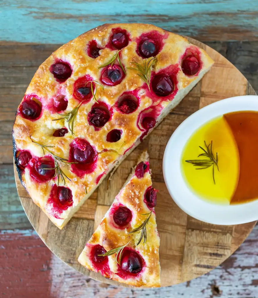 Cranberry Rosemary Focaccia Bread