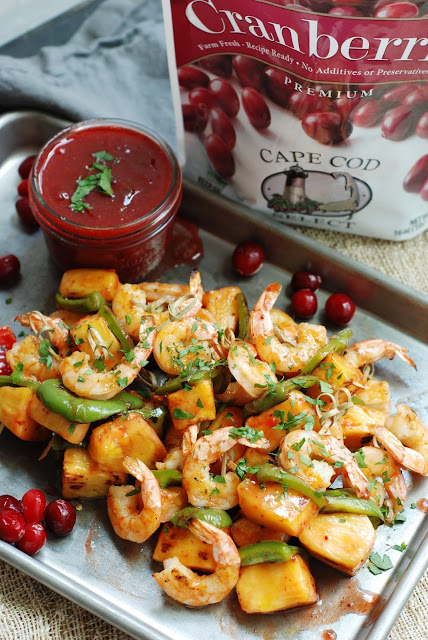 Cranberry Sweet & Sour Shrimp Skewers