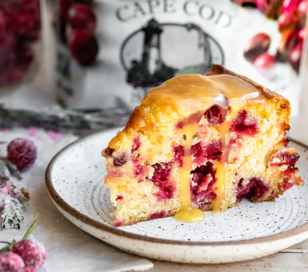 Cranberry Cake with Butter Sauce