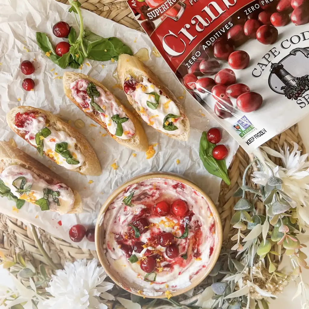 Cranberry-Ricotta Crostinis
