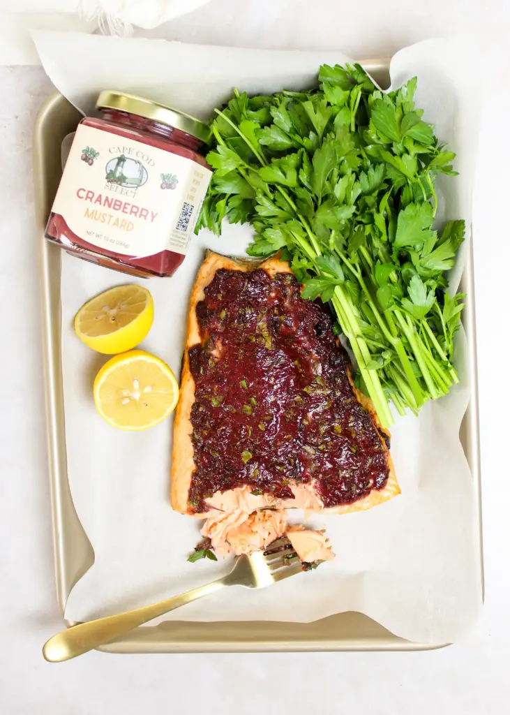 Air Fryer Salmon with Cranberry Mustard