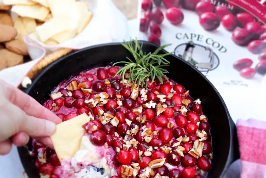 Skillet Cranberry Cheddar Dip