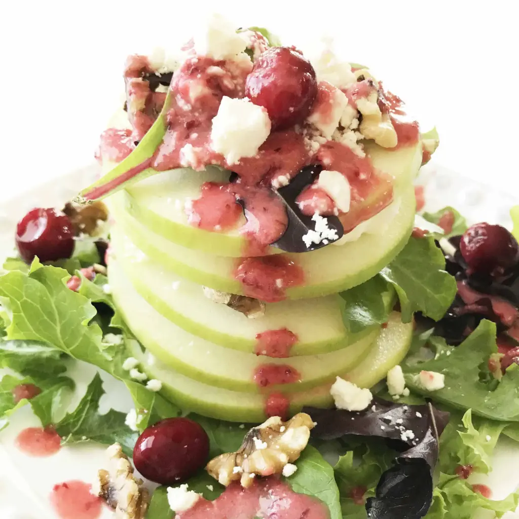 Cranberry Apple Salad with Cranberry Vinaigrette