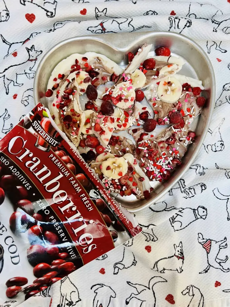 Valentine’s Cranberry Yogurt Bark