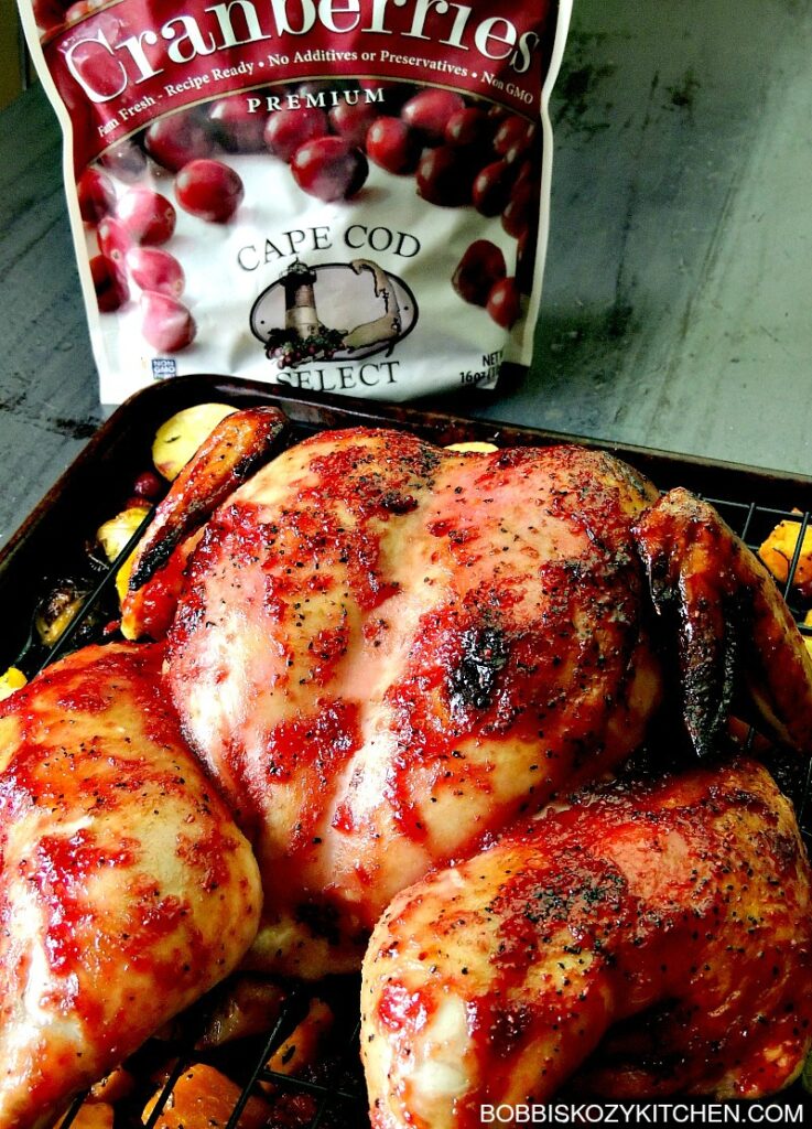 Cranberry Glazed Sheet Pan Chicken and Vegetables