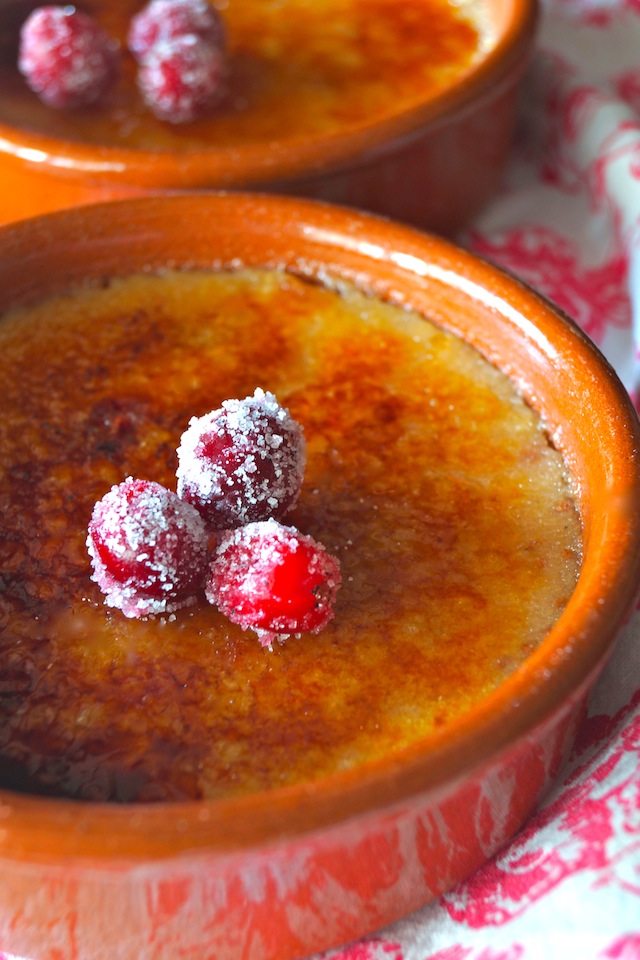 Cranberry Amaretto Creme Brûlée