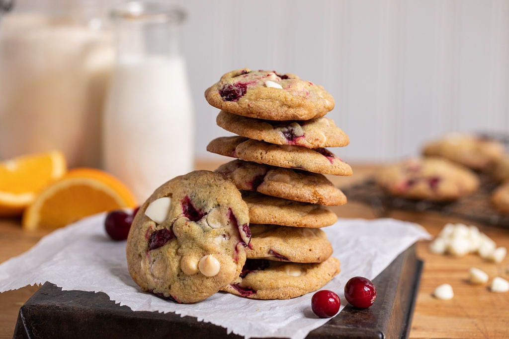 Cranberry Orange Creamsicle Cookies