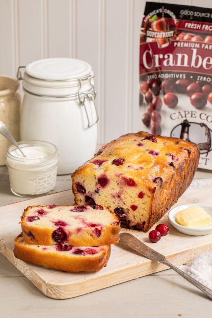 Cranberry Orange Yogurt Loaf
