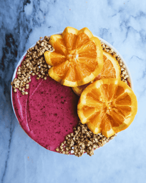 Cranberry Orange Smoothie Bowl